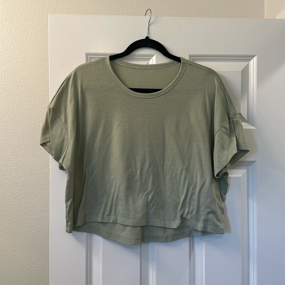 Green Crop Shirt